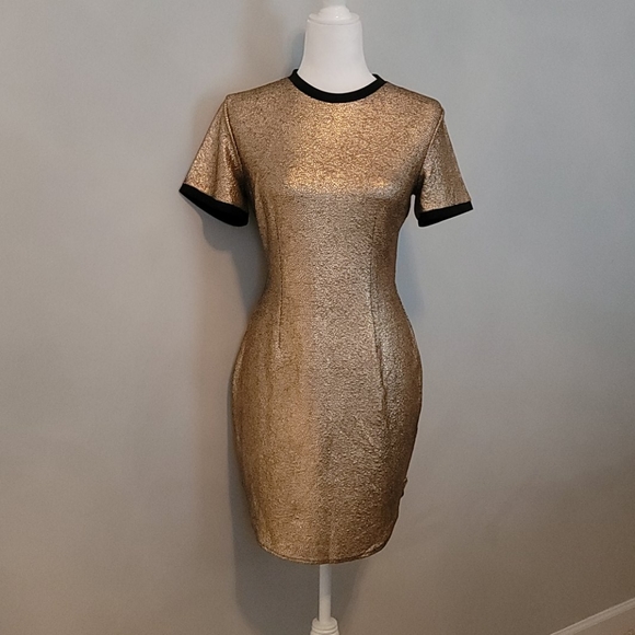 Missguided Dresses & Skirts - NWT Missguided gold shirt dress